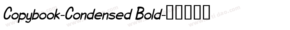 Copybook-Condensed Bold字体转换